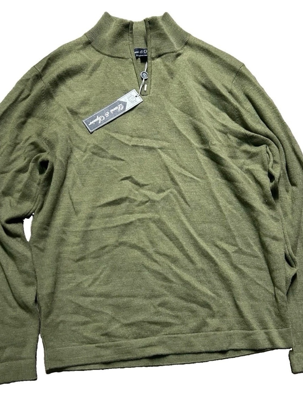 NWT Men’s Davis & Squire Extra Fine Merino Wool 1/4 Zip Pullover Size Small